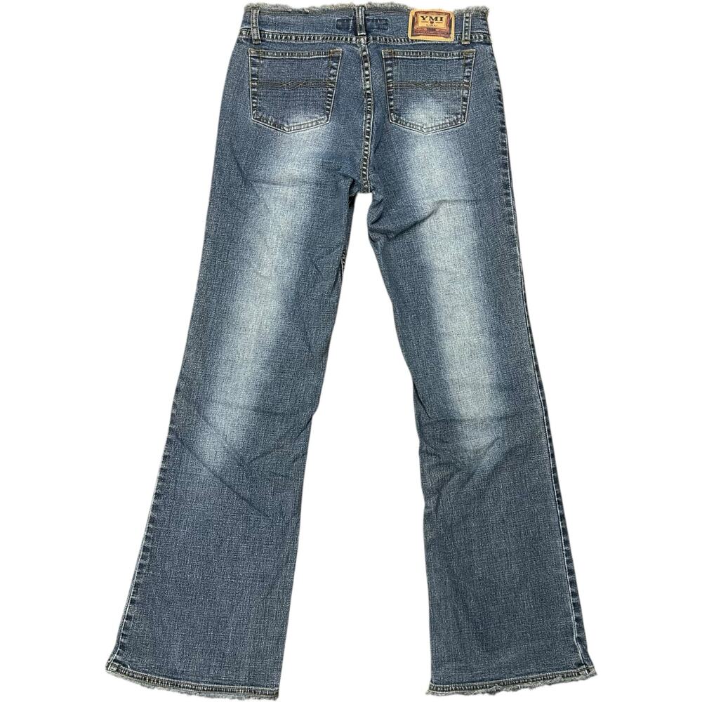 YMI Y2K Frayed Distress Hi-Rise Light Flare Jeans - Picture 2 of 7